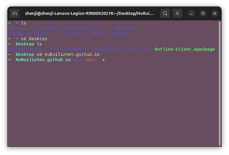 Terminal with Oh My ZSH